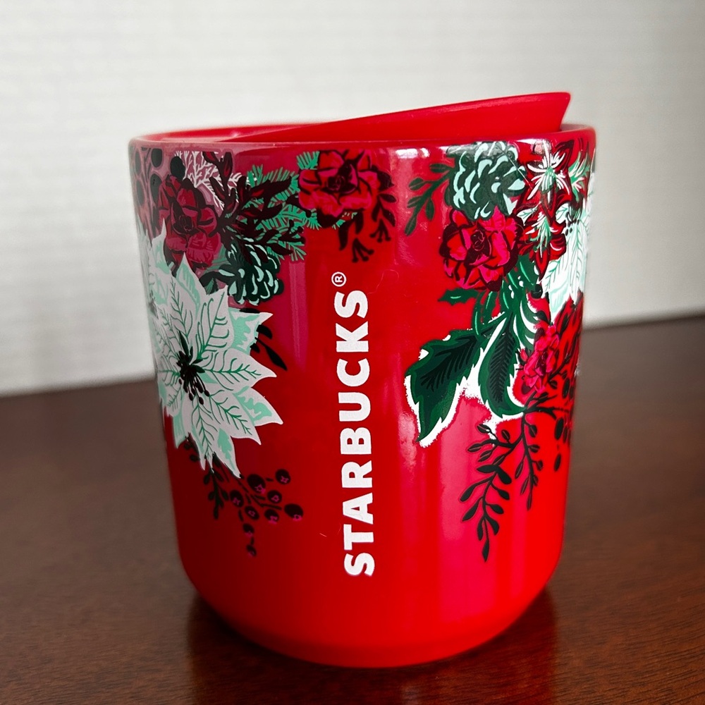 2022 Starbucks 8 oz. Red Ceramic Christmas Holiday Travel Mug